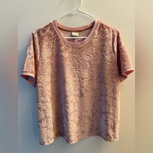 A New Day Floral Velvet T-Shirt